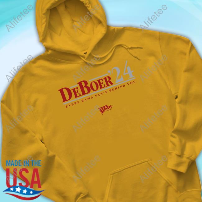 Riddell Deboder Deboer 24 Every Bama Fan's Behind You Yea Alabama Tee Shirt Riddell Deboder Deboer 24 Every Bama Fan's Behind You Yea Alabama Tee Shirt
